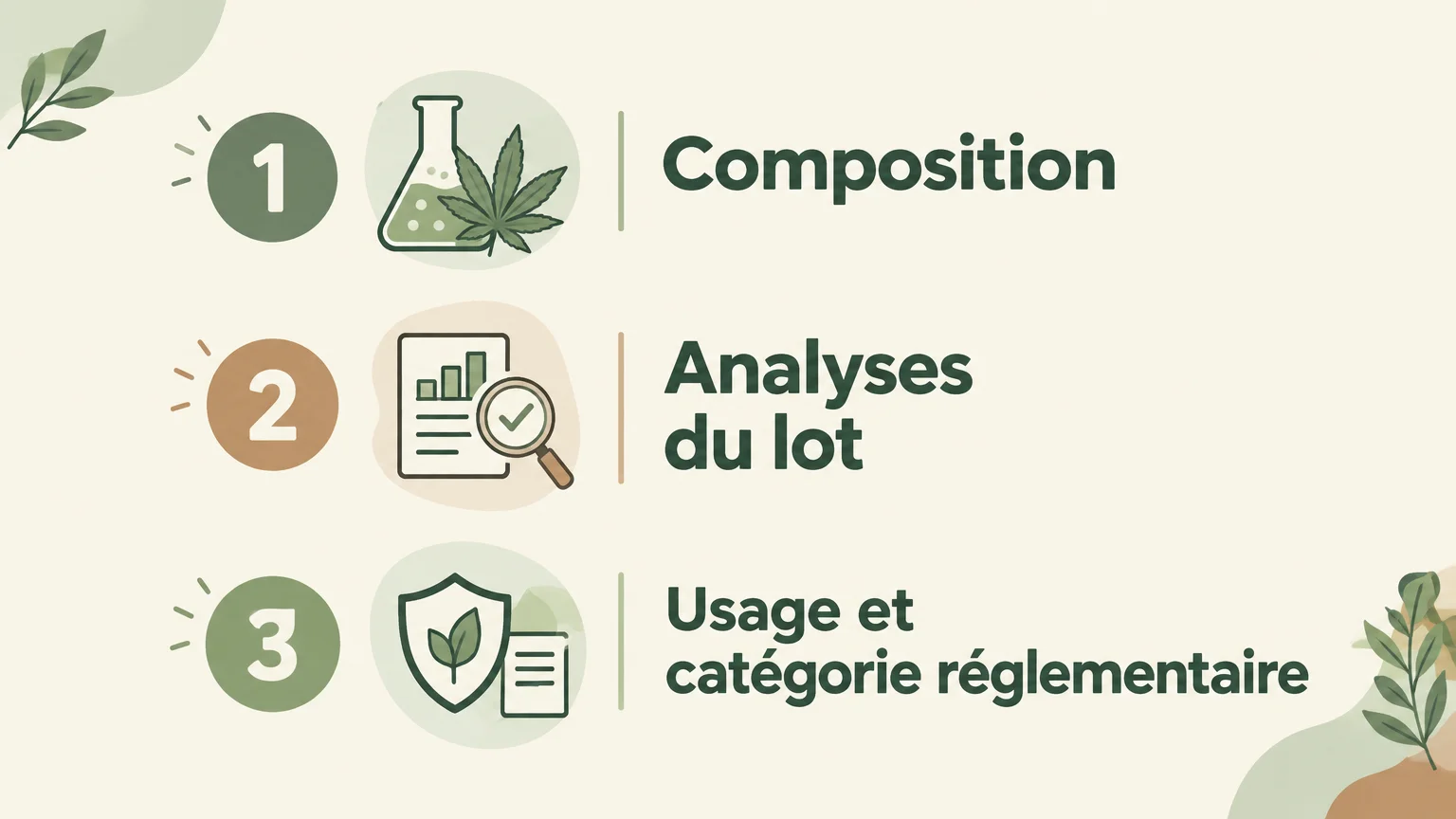 Checklist pour vérifier composition, analyses et usage d’un produit CBD